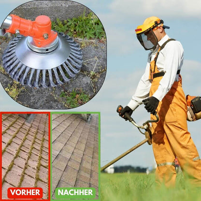 Unkrautbürste für Rasentrimmer | Unkraut vernichten | GartenStahl