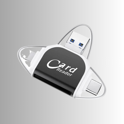 4-in-1 Kartenleser mit Multi-Interface - SD, Micro SD, USB, Type-C