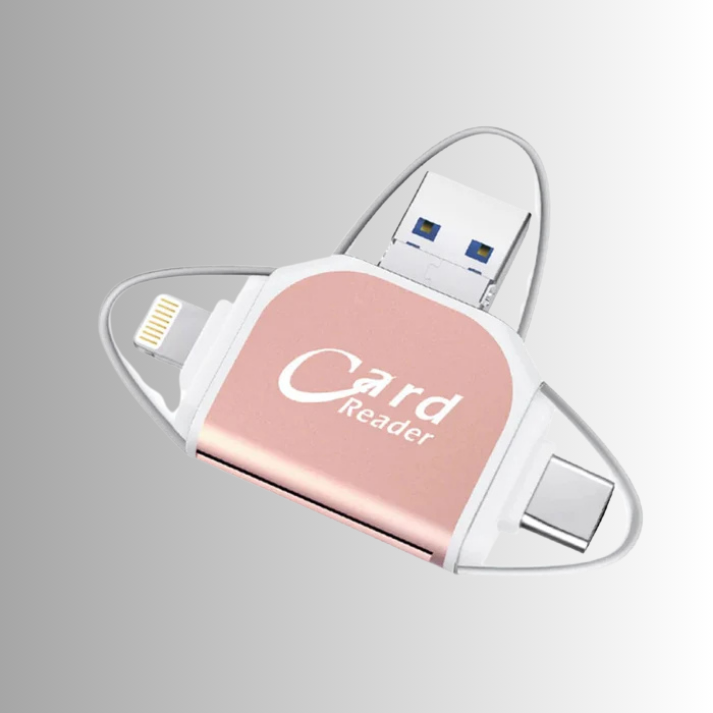4-in-1 Kartenleser mit Multi-Interface - SD, Micro SD, USB, Type-C