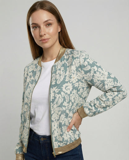 Floriana - Womens Floral Bomber Jacket