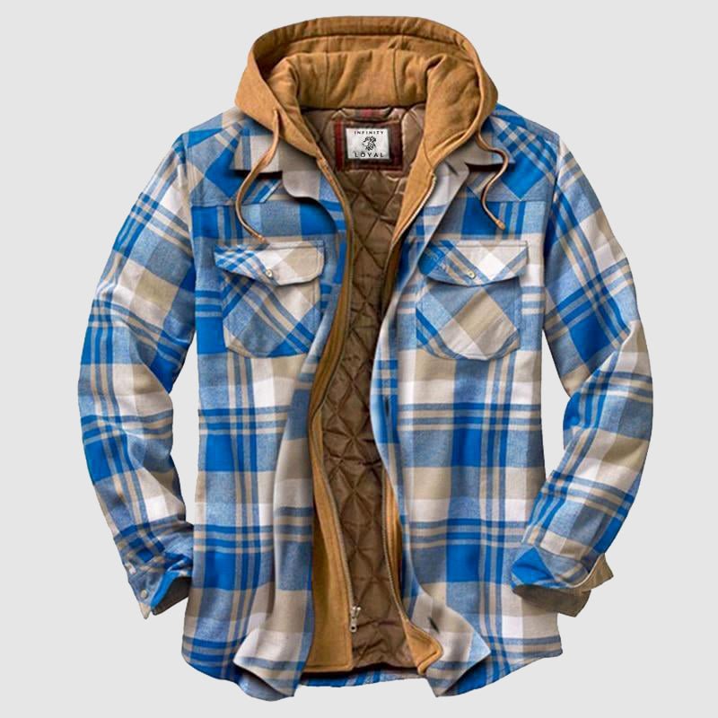 Andre Veste Homme – Veste de Bûcheron en Flanelle Chaude & Confortable au Style Classique