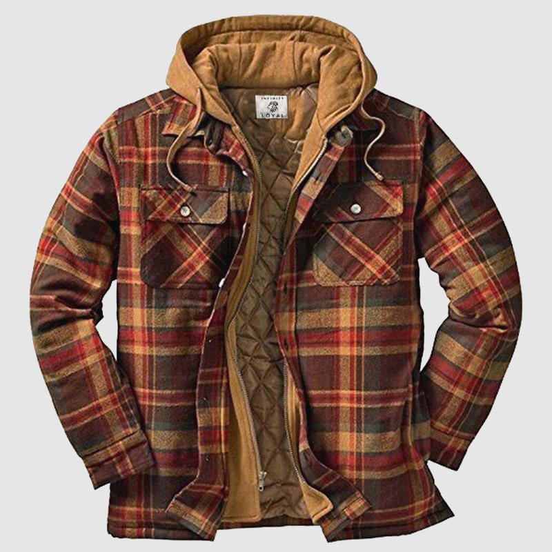 Andre Veste Homme – Veste de Bûcheron en Flanelle Chaude & Confortable au Style Classique