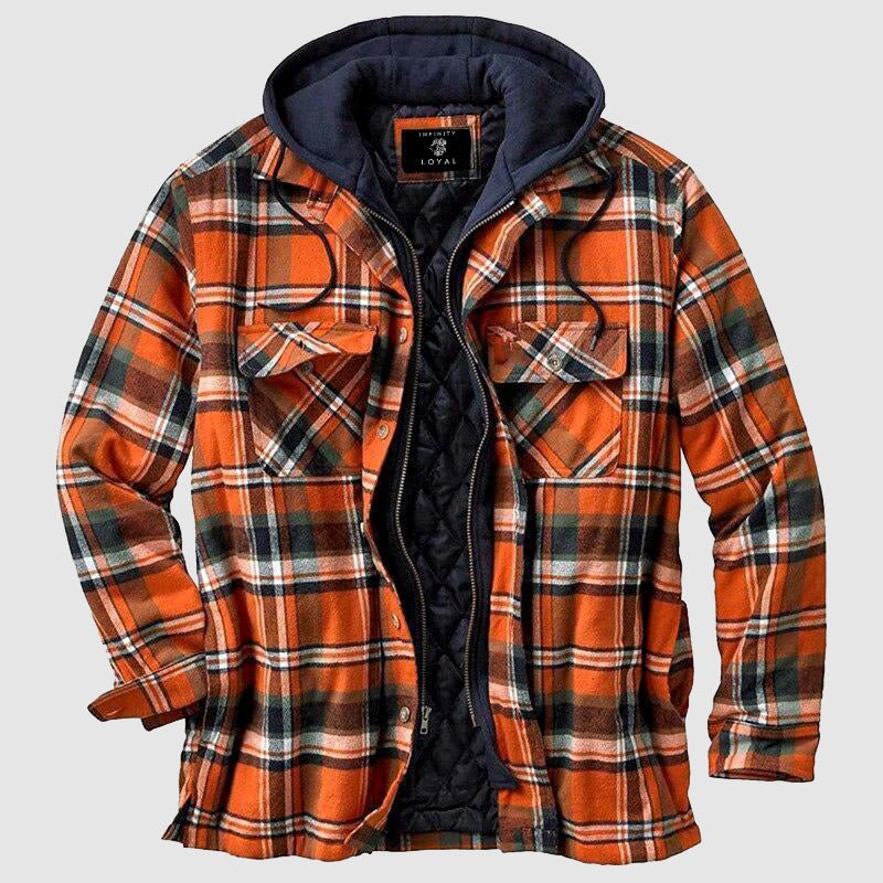 Andre Veste Homme – Veste de Bûcheron en Flanelle Chaude & Confortable au Style Classique
