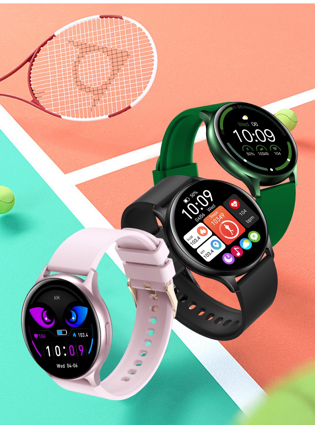 Smartwatch & Fitnesstracker met Bluetooth – SmartVibe Pro