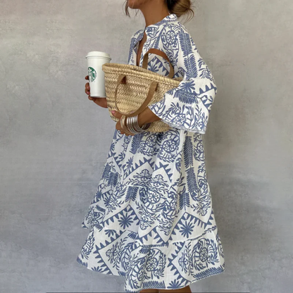 Valeria | Damen Sommerkleid Mini Boho Print