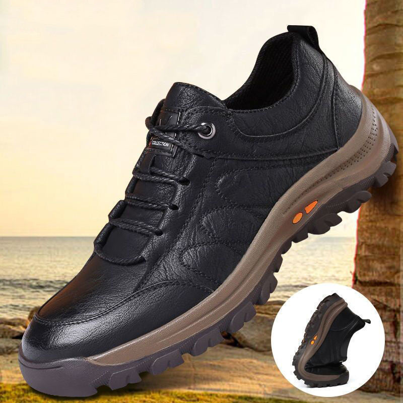 Chaussures orthopédiques respirantes en cuir pour hommes