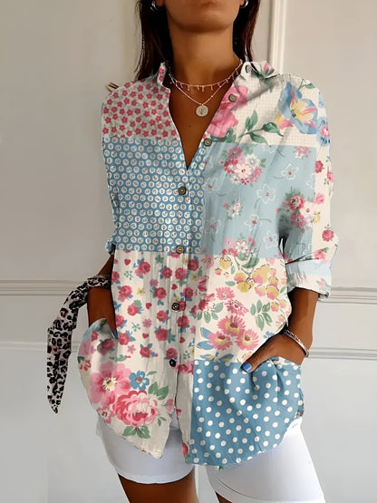 Chic Blouse with Whimsical Prints
