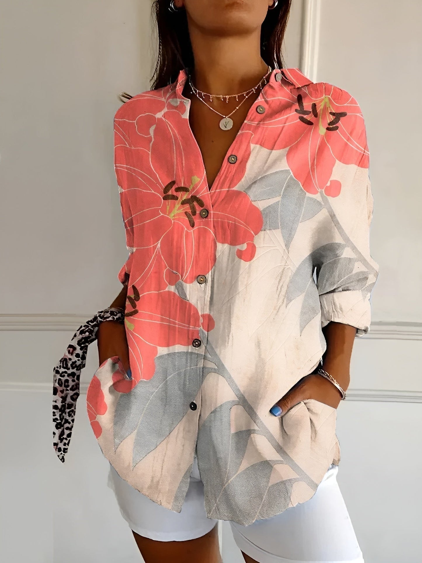 Chic Blouse with Whimsical Prints