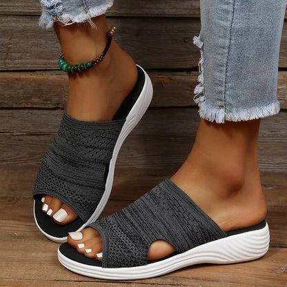 Womens Comfort Slip On Slide Sandals