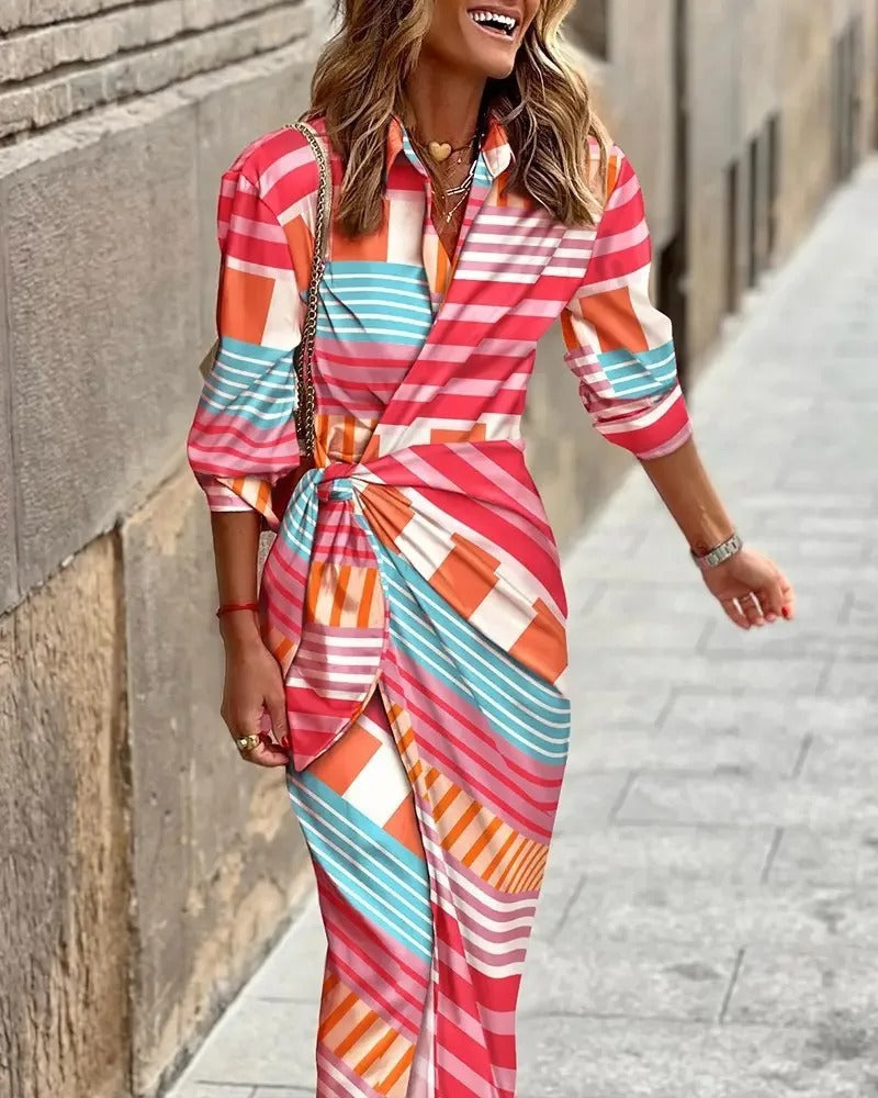 Vera - Printed Mid Length Dress