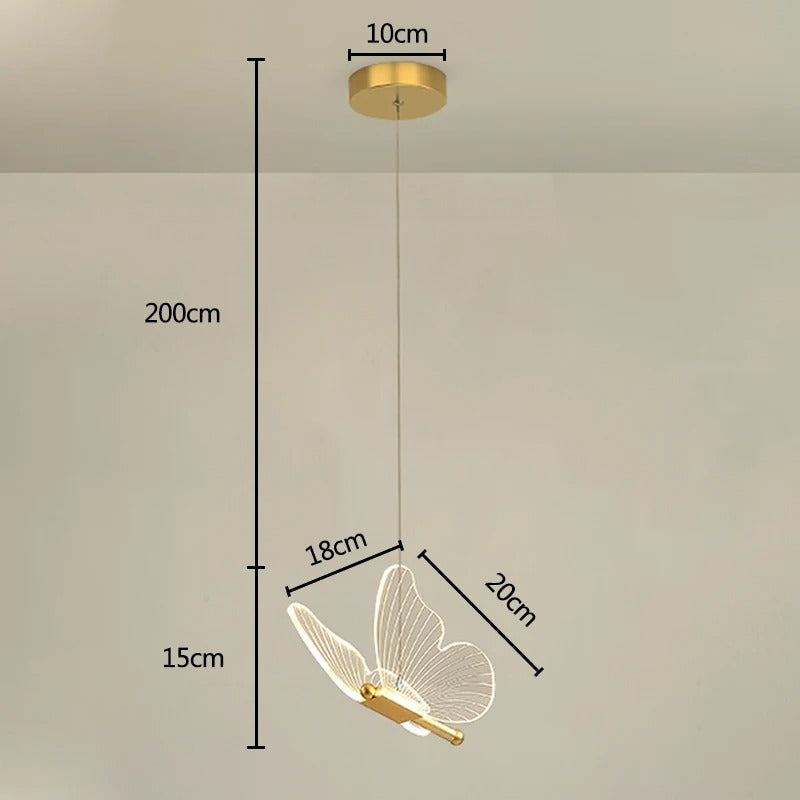 Elira Fléur | Pendelleuchte mit zartem Schmetterlings-Design