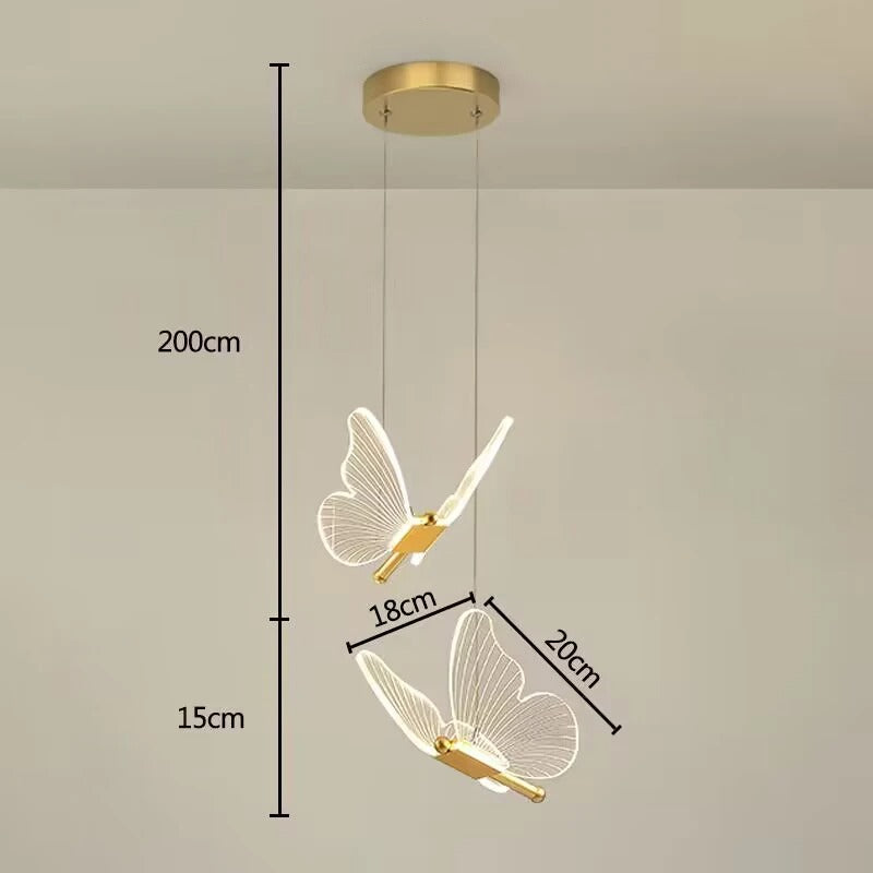 Elira Fléur | Pendelleuchte mit zartem Schmetterlings-Design