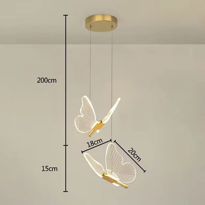 Elira Fléur | Pendelleuchte mit zartem Schmetterlings-Design