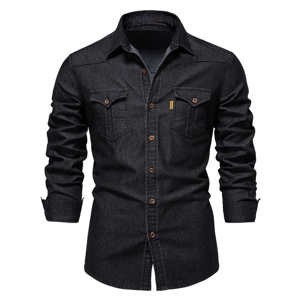 Made Gents | Denim Overhemd | 50% Korting