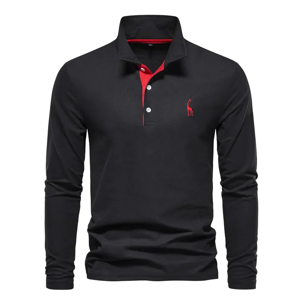 Evren - Mens Long Sleeve Polo Shirt