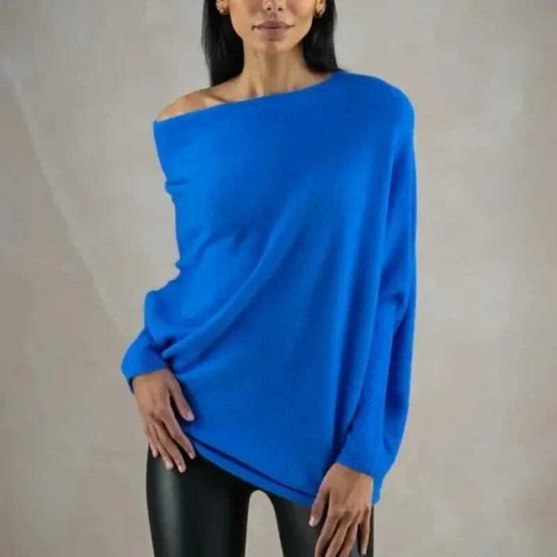 Frina - Stijlvolle Off Shoulder Sweater met subtiele eveals
