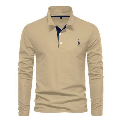 Evren - Mens Long Sleeve Polo Shirt