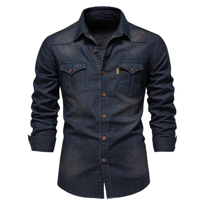 Made Gents | Denim Overhemd | 50% Korting