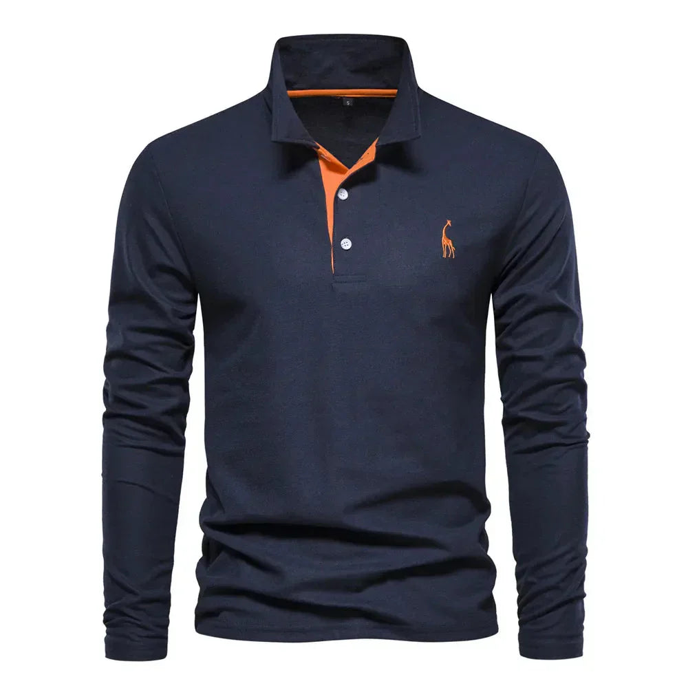 Evren - Mens Long Sleeve Polo Shirt
