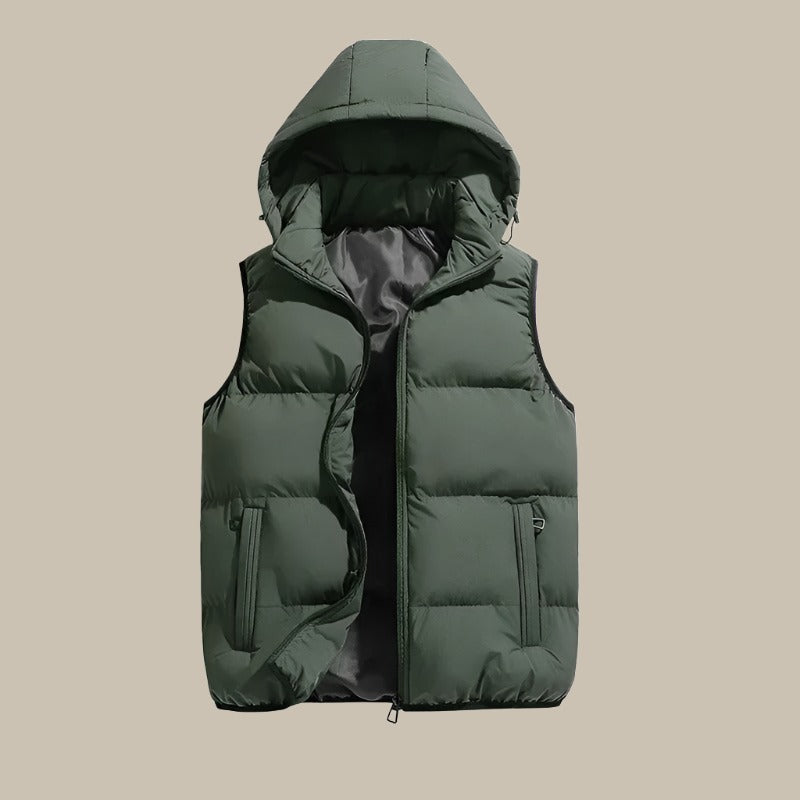 Men's Sleeveless Vests Jacket with Hooded