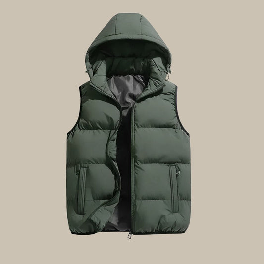 Men's Sleeveless Vests Jacket with Hooded