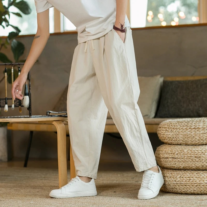 Meno | Pantalones de Verano de Corte Relajado