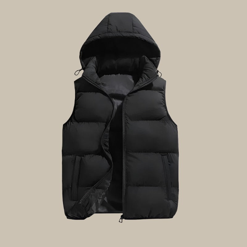 Men's Sleeveless Vests Jacket with Hooded