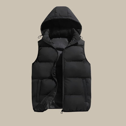 Men's Sleeveless Vests Jacket with Hooded