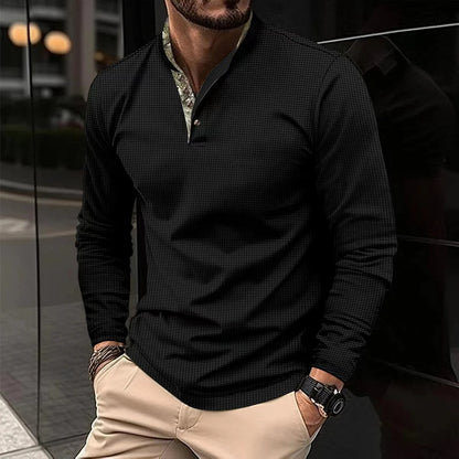 Polo a maniche lunghe premium da uomo – Elegante camicia con collo alto