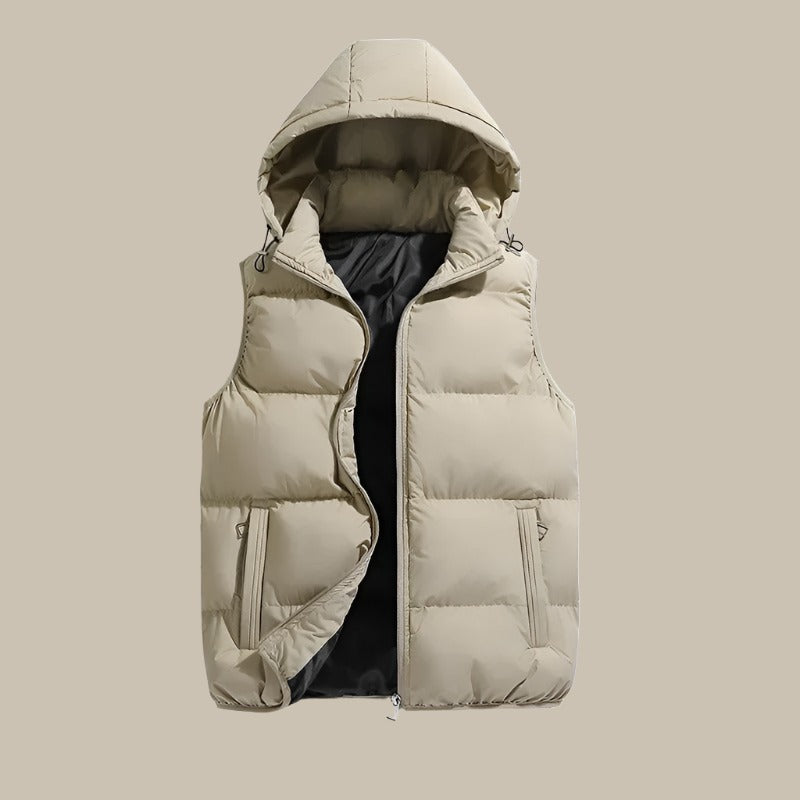 Men's Sleeveless Vests Jacket with Hooded
