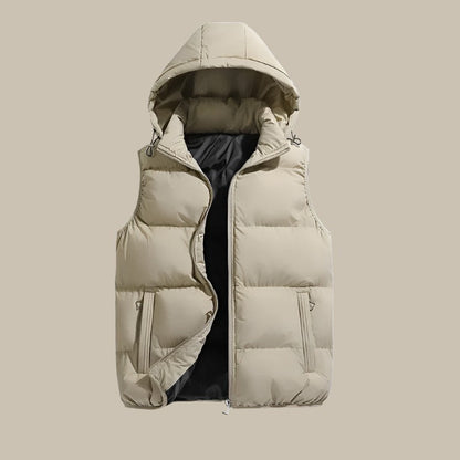Men's Sleeveless Vests Jacket with Hooded