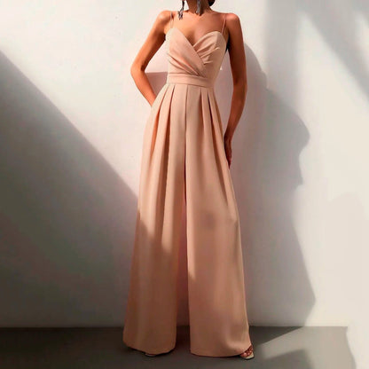 Marcelina | Elegancki damski kombinezon z marszczeniem