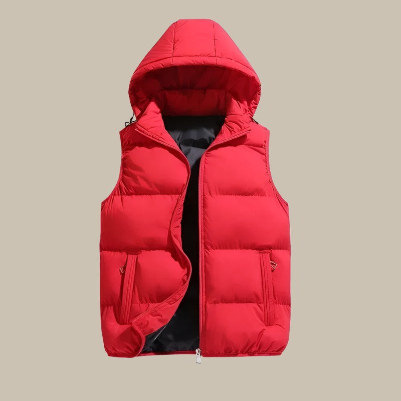 Men's Sleeveless Vests Jacket with Hooded