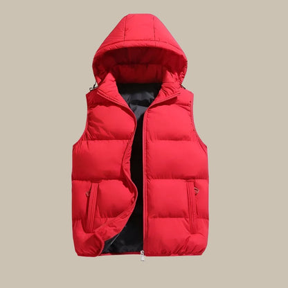 Men's Sleeveless Vests Jacket with Hooded