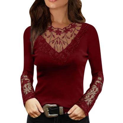 Blouse femme en polyester extensible