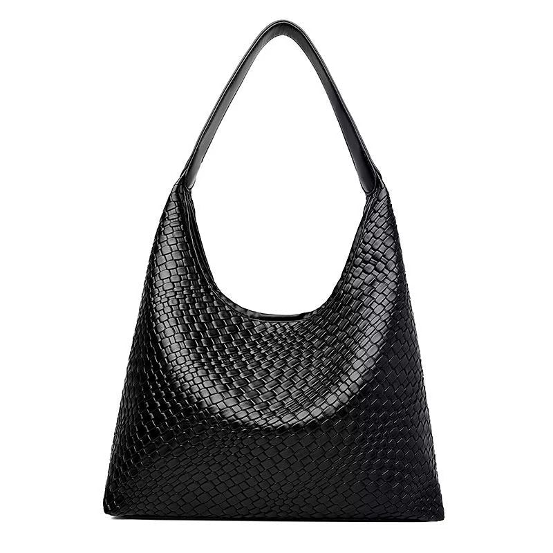 Livia Woven Tote | Vegane Umhängetasche mit Pouch