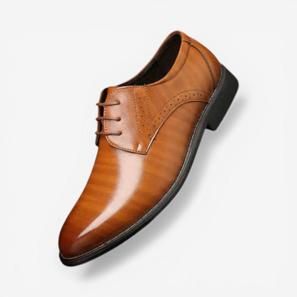 Alexander – Pointed Toe Lace-Up Shoes with Non-Slip Sole | Secure Lace-Up Fit | Structured Everyday Style | Casual to Formal Wear