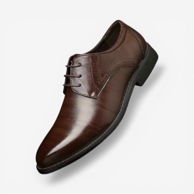 Alexander – Pointed Toe Lace-Up Shoes with Non-Slip Sole | Secure Lace-Up Fit | Structured Everyday Style | Casual to Formal Wear
