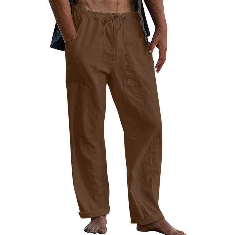 Men’s Cotton Linen Trousers | Relaxed Fit Summer Wear