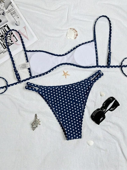 Velira Atvira Nugarinė Seksuali Dviejų Dalių Bikini Maudymosi Kostiumėlis