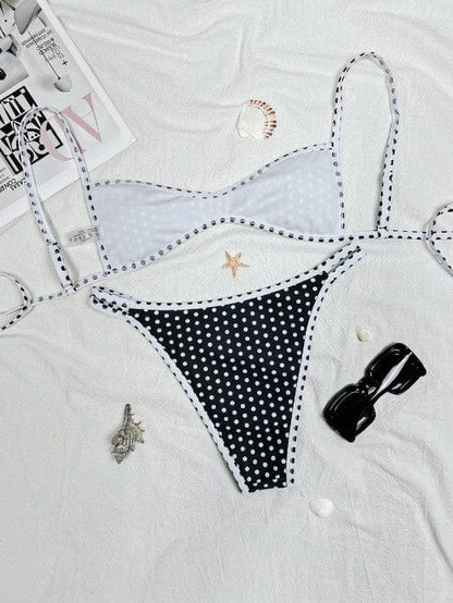 Velira Atvira Nugarinė Seksuali Dviejų Dalių Bikini Maudymosi Kostiumėlis