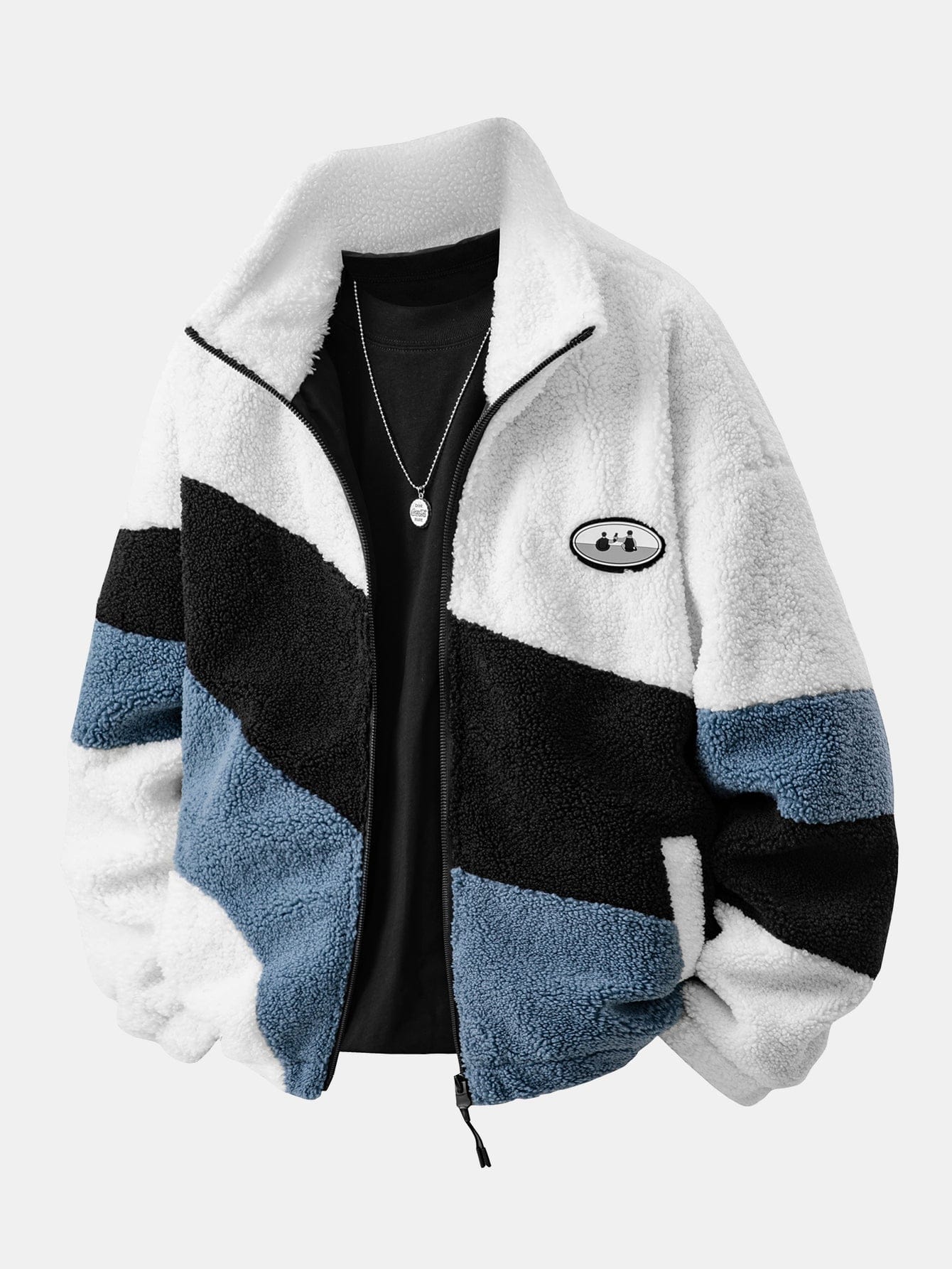 Velira Coats & Jackets balta / S Spalvų Bloko Teddy Zip-Up Striukė