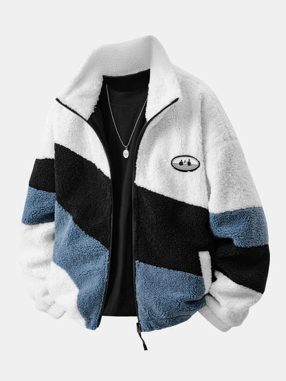 Velira Coats & Jackets balta / S Spalvų Bloko Teddy Zip-Up Striukė