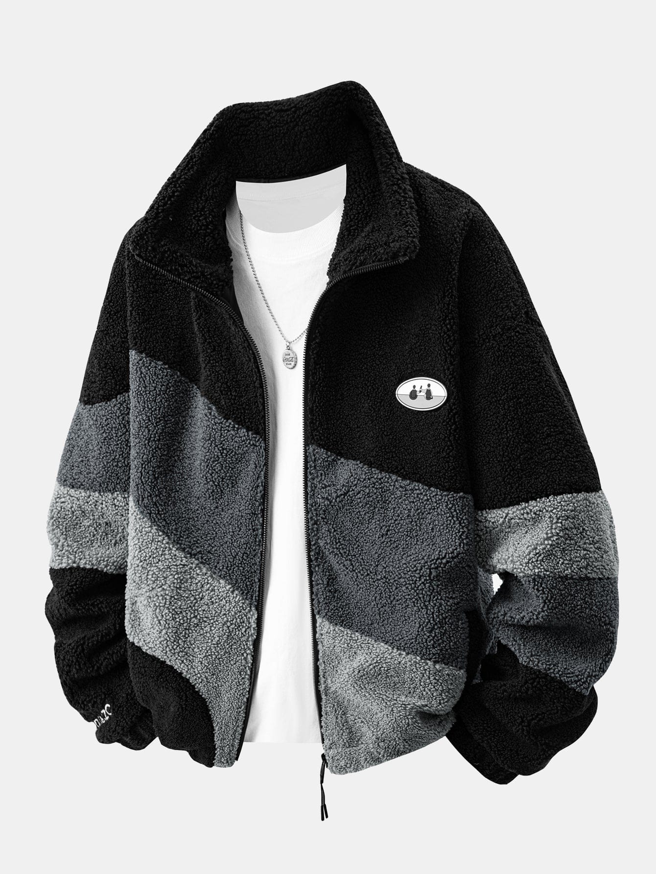 Velira Coats & Jackets juoda / S Spalvų Bloko Teddy Zip-Up Striukė