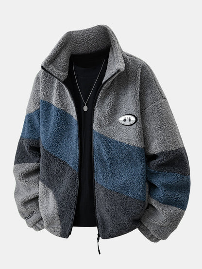 Velira Coats & Jackets pilka / S Spalvų Bloko Teddy Zip-Up Striukė