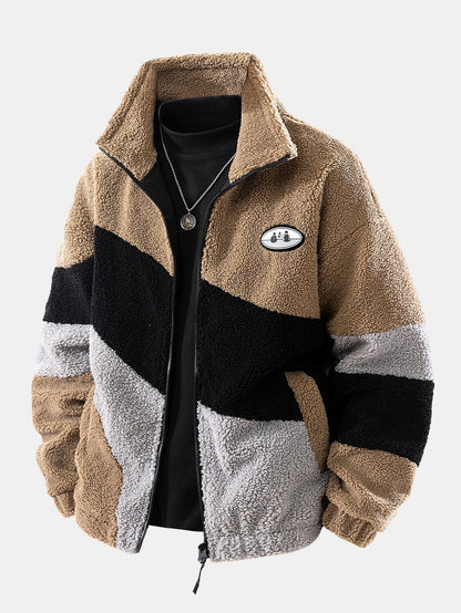Velira Coats & Jackets ruda / S Spalvų Bloko Teddy Zip-Up Striukė