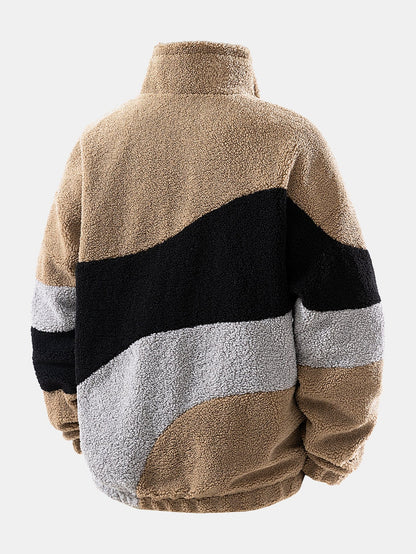 Velira Coats & Jackets Spalvų Bloko Teddy Zip-Up Striukė