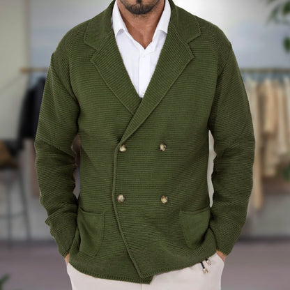 Herren Doppelreihiger Blazer | Im Strickstil