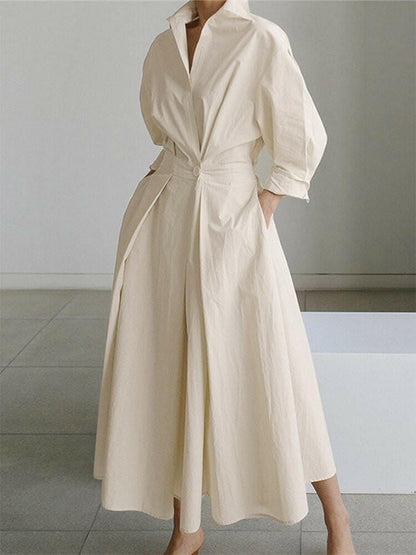 Mabel - Tailored Flared Silhouette Long Dress