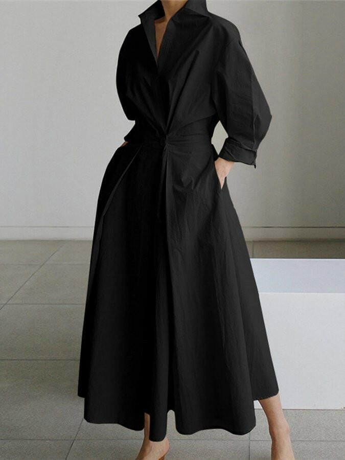 Mabel - Tailored Flared Silhouette Long Dress